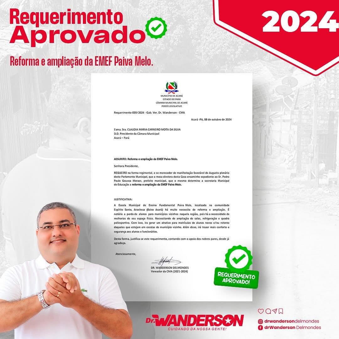 Assinatura da Ordem de Serviço da Escola Paiva Melo