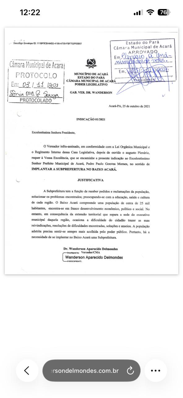 Inauguração da Subprefeitura da Região do Baixo Acará
