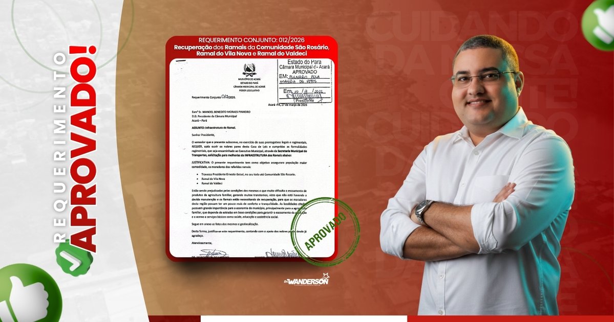 Requerimento Conjunto para Recuperação de Ramais é Aprovado