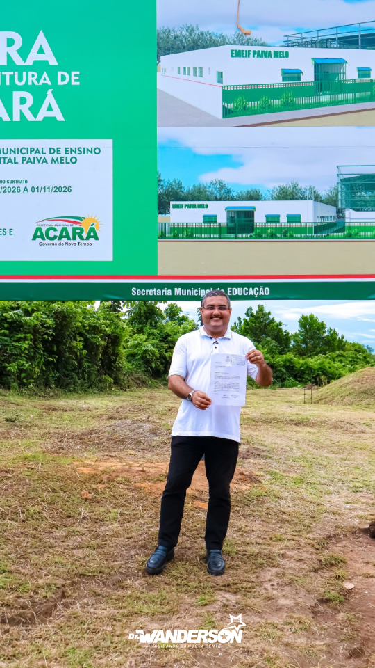 Assinatura da Ordem de Serviço da Escola Paiva Melo
